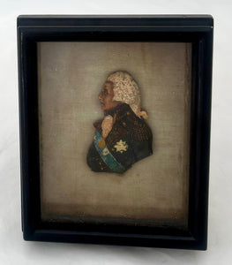 Vice Admiral Lord Horatio Nelson Early 19th Century Polychrome Wax Portrait Profile.