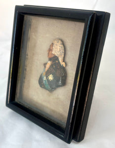 Vice Admiral Lord Horatio Nelson Early 19th Century Polychrome Wax Portrait Profile.