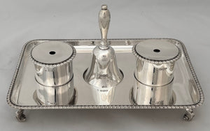'Given by King Edward', Earls of Leicester, Holkham Hall, Silver Inkstand London 1909 D & J Wellby. 25.9 ozt.