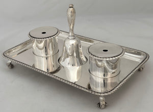 'Given by King Edward', Earls of Leicester, Holkham Hall, Silver Inkstand London 1909 D & J Wellby. 25.9 ozt.