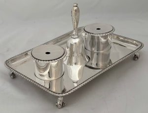 'Given by King Edward', Earls of Leicester, Holkham Hall, Silver Inkstand London 1909 D & J Wellby. 25.9 ozt.
