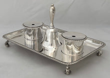 'Given by King Edward', Earls of Leicester, Holkham Hall, Silver Inkstand London 1909 D & J Wellby. 25.9 ozt.