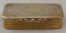 Mid 19th Century Ornate Gilt Metal Snuff Box.