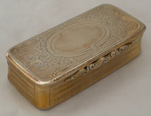 Mid 19th Century Ornate Gilt Metal Snuff Box.