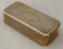 Mid 19th Century Ornate Gilt Metal Snuff Box.