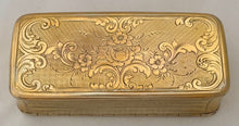Mid 19th Century Ornate Gilt Metal Snuff Box.