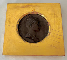 Napoleon Emp Et Roi & Marie Louise Imperatrice Bronze Portrait Profile Medallions, After Andrieu.