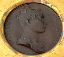 Napoleon Emp Et Roi & Marie Louise Imperatrice Bronze Portrait Profile Medallions, After Andrieu.