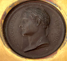 Napoleon Emp Et Roi & Marie Louise Imperatrice Bronze Portrait Profile Medallions, After Andrieu.
