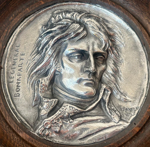 Le General Bonaparte Silvered Portrait Profile Roundel, After David D'Angers.