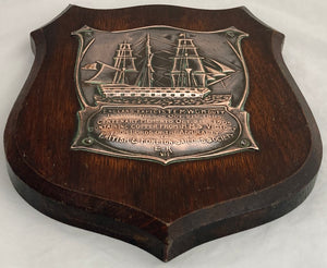 The Death of Vice-Admiral Horatio Nelson Centenary Plaque, Made with Copper from HMS Victory.