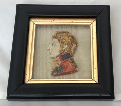 The Duke of Wellington Polychrome Wax Relief Portrait Profile.
