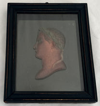 Napoleon Bonaparte Early 19th Century Framed and Glazed Wax Portrait Profile.