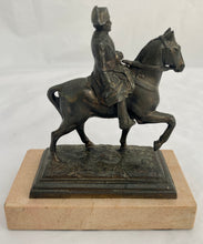 Equestrian Figure of Napoleon Bonaparte on Marble Plinth.
