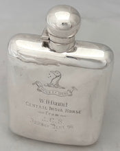 Lieutenant-Colonel Walter Dickens Daunt, Central India Horse, British Indian Army, Silver Hip Flask. 6.7 troy ounces.