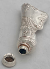 Gun Stock Silver Plated Hip Flask. James Dixon & Sons, Sheffield.