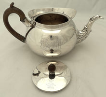 Admiral Adam Duncan, 1st Viscount Duncan, George III Silver Teapot. Edinburgh 1802 John McDonald. 22.7 troy ounces.