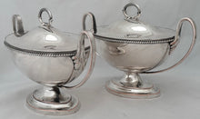 George III Pair of Old Sheffield Plate Sauce Tureens, circa 1790 - 1810.