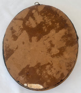 Arthur Wellesley, 1st Duke of Wellington, 19th Century Polychrome Portrait Bust Within an Oval Gilt Frame.