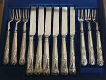Late Victorian Silver Plated Kings Pattern Dessert Service for Twelve. Mappin Brothers, circa 1890.