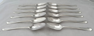 Thomas Tufton, 6th Earl of Thanet, 18th Baron de Clifford (1644 - 1729), Twelve George I Silver Tablespoons. London 1718/22 Samuel Hitchcock. 27.1 troy ounces.