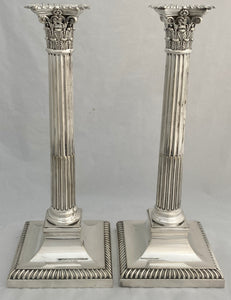 55th Coke's Rifles (Frontier Force) British Indian Army Pair of Silver Plated Candlesticks. Goldsmiths & Silversmiths Co. circa 1915.
