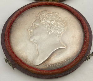 The Death of George IV Cased & Glazed Medallion, after William Bain. Circa 1830.