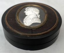 Vice Admiral Lord Horatio Nelson Early 19th Century Glass Paste Portrait Profile Table Snuff Box.