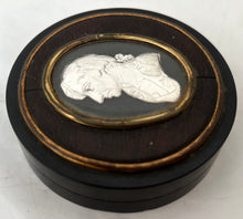 Vice Admiral Lord Horatio Nelson Early 19th Century Glass Paste Portrait Profile Table Snuff Box.