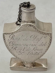 Spanish King's Immemorial Infantry Regiment No.1, 3rd Battalion, Silver Scent Bottle, circa 1810.