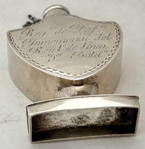 Spanish King's Immemorial Infantry Regiment No.1, 3rd Battalion, Silver Scent Bottle, circa 1810.
