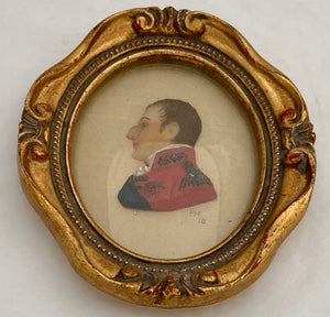 Duke of Wellington Wax Relief Portrait Plaque.