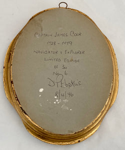 Captain James Cook Wax Relief Portrait Plaque.