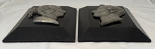 Queen Victoria and Prince Albert, a Pair of 19th Century Silvered Metal Portrait Profile Busts.