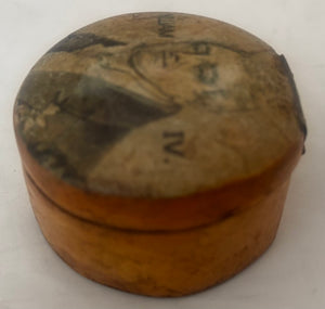 William IV Portrait Treen Box, Circa 1830 - 1837.