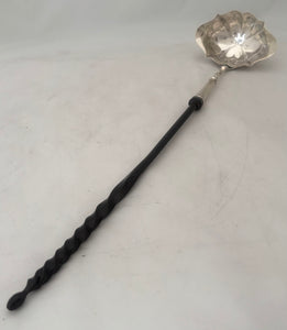 George II Double Lipped Silver Toddy Ladle. London 1746 Isaac Duke.