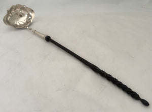 George II Double Lipped Silver Toddy Ladle. London 1746 Isaac Duke.