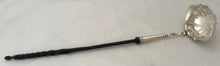 George II Double Lipped Silver Toddy Ladle. London 1746 Isaac Duke.