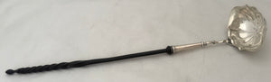 George II Double Lipped Silver Toddy Ladle. London 1746 Isaac Duke.