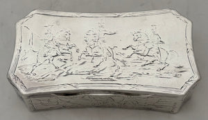 Lieutenant Colonel Dottin Maycock, 16th (Queens) Lancers, Silver Table Snuff Box. London 1841 Charles Rawlings & William Summers. 10.8 troy ounces.