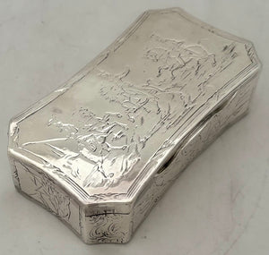 Lieutenant Colonel Dottin Maycock, 16th (Queens) Lancers, Silver Table Snuff Box. London 1841 Charles Rawlings & William Summers. 10.8 troy ounces.