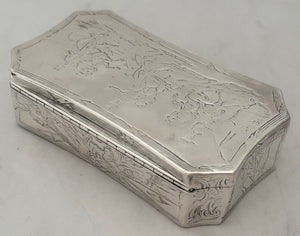 Lieutenant Colonel Dottin Maycock, 16th (Queens) Lancers, Silver Table Snuff Box. London 1841 Charles Rawlings & William Summers. 10.8 troy ounces.