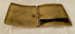 George V Silver Cigarette Case. Chester 1918 Asprey & Co. Ltd. 4 troy ounces.