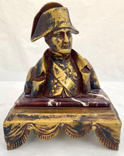 Napoleon Bonaparte Gilt Metal Bust Raised on an Ornate Base.