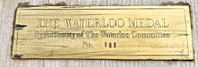 Framed White Metal Cliches of The Waterloo Medal, after Benedetto Pistrucci.