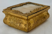 Ornate Gilt Metal & Mother of Pearl Table Snuff Box, Circa 1840.
