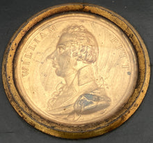 William Pitt Gilt Bronze Relief Cliché Portrait Plaque, circa 1800.