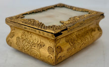 Ornate Gilt Metal & Mother of Pearl Table Snuff Box, Circa 1840.