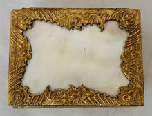 Ornate Gilt Metal & Mother of Pearl Table Snuff Box, Circa 1840.