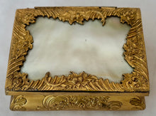 Ornate Gilt Metal & Mother of Pearl Table Snuff Box, Circa 1840.